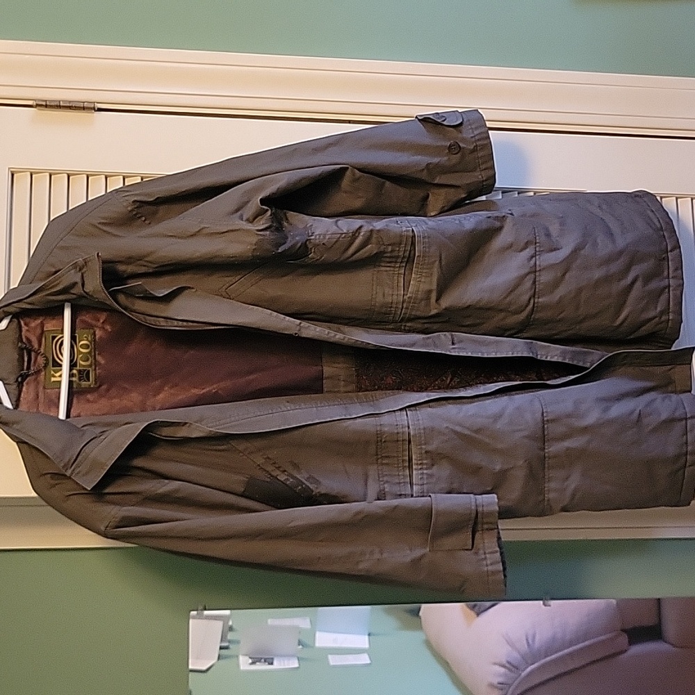 K.B. Co. VintageTrench Coat Mens Winter Coat. 42R